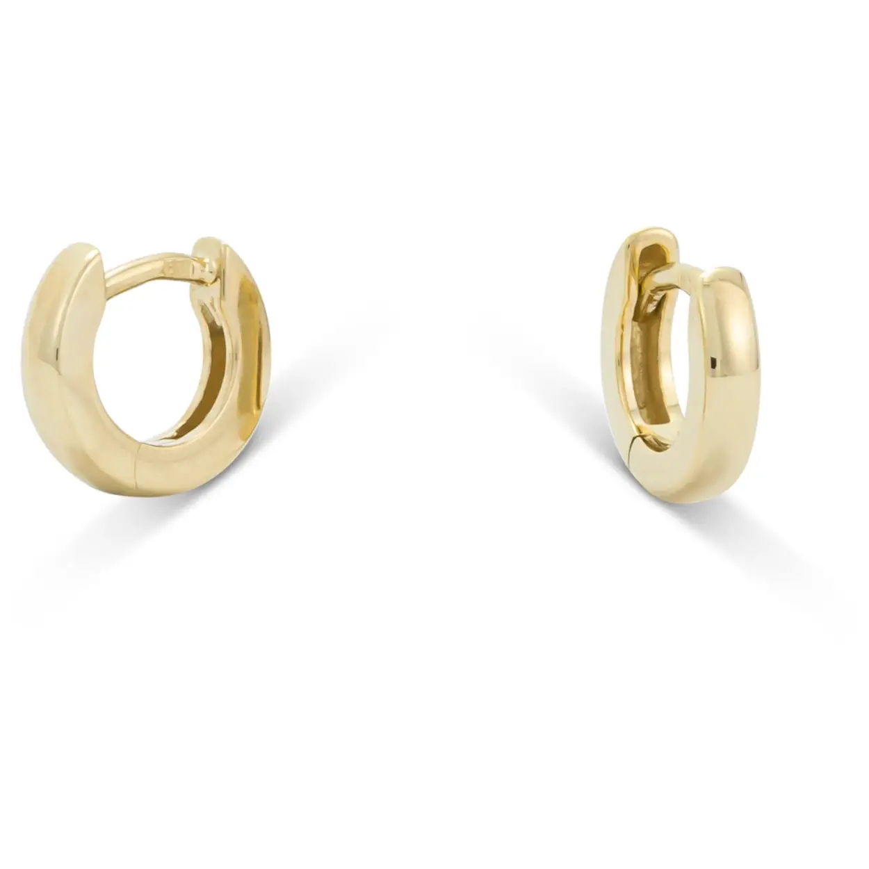 Gouden creolen Monzario 14Krt  L 11,5 MM x B 2.5 MM