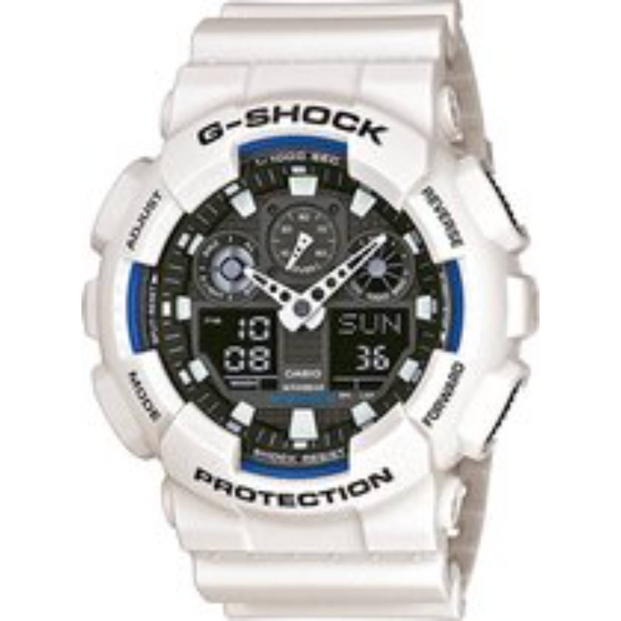 Dit stijlvolle herenhorloge van G-Shock is echt altijd goed. Van kantoor tot casual, dit GA-100B-7AER horloge past bij elke outfit. Het horloge heeft een kunststof horlogeband en -kast en een oversized horlogekast van 51 mm. Een stoer, opvallend horloge met een sportieve look. Je ontvangt twee jaar fabrieksgarantie bij dit horloge.

