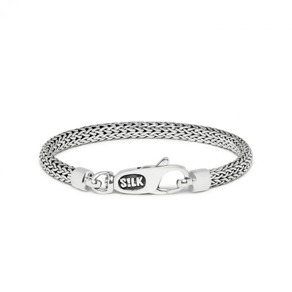 SILK ARMBAND ZILVER 18CM