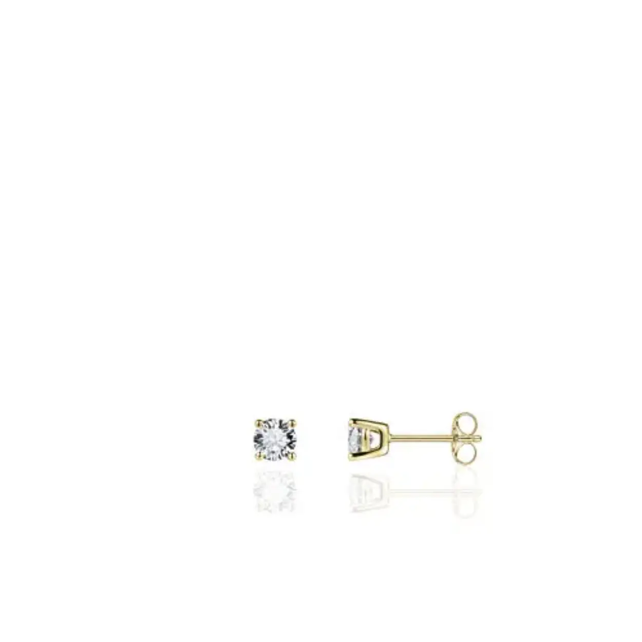 Zilveren oorstekers met zirkonia 14k verguld 
