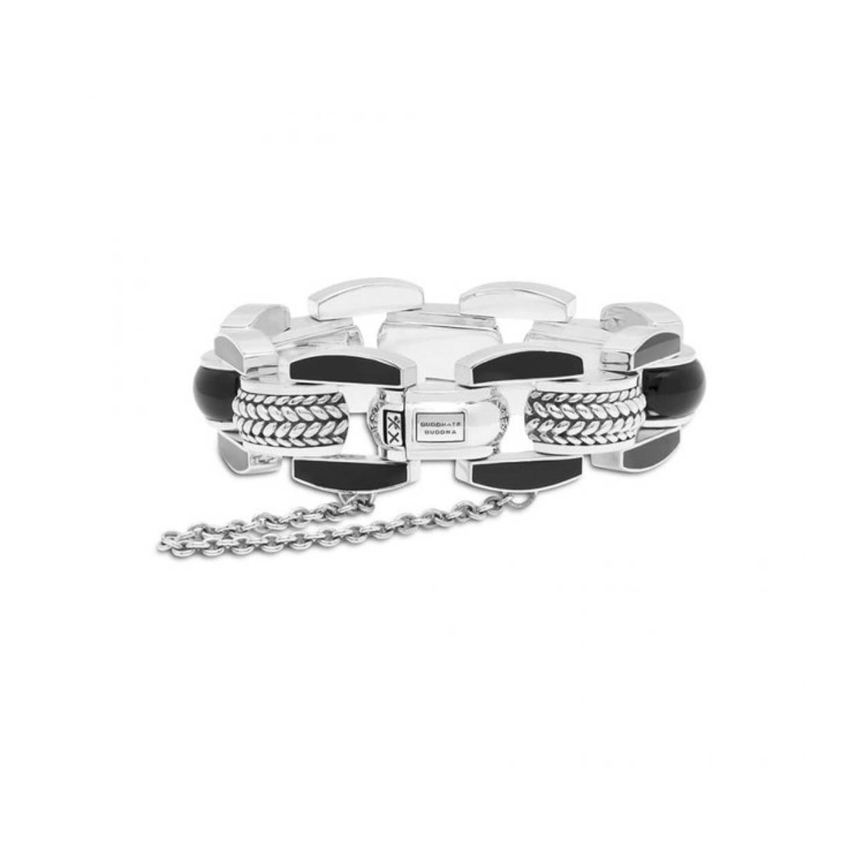 Buddha to Buddha 042 E - The Batul Black Onyx Limited Bracelet Silver