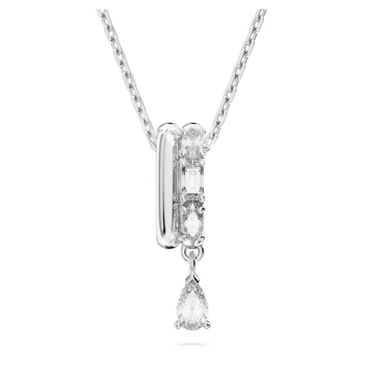 Laat u betoveren door deze stijlvolle Dextera-hanger met een rhodium toplaag. Het verfijnde ontwerp bevat een dubbele ring waarvan een kant is voorzien van heldere kristallen plus een enkele steen in een klauwzetting die eronder hangt. De hanger hangt aan een fijne ketting met een Swarovski Zirkonia aan het uiteinde voor een extra luxueuze uitstraling. Een boldly chic sieraad dat geschikt is voor elk moment van de dag. Lengte 38 - 43 cm.