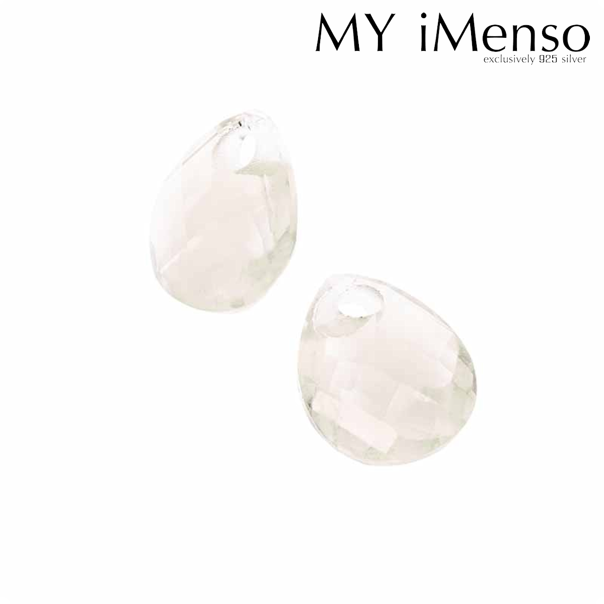 My iMenso oorhangers “milky white faceted “ 12-0103