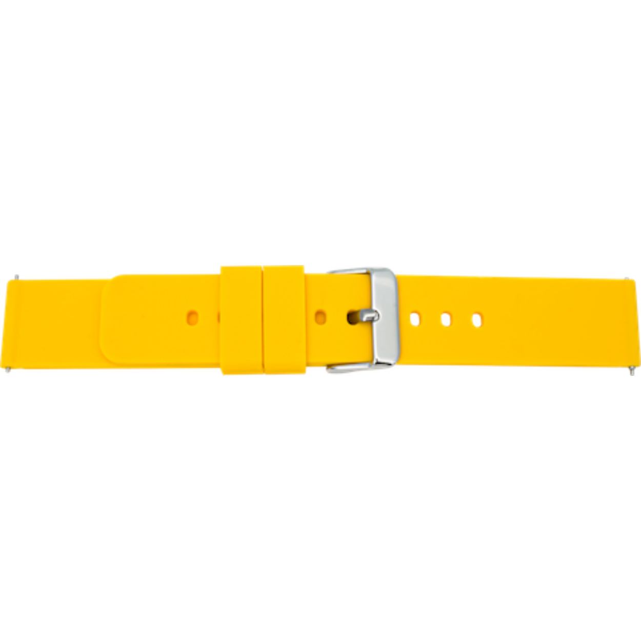 Horlogeband geel siliconen met quick release sluiting
22mm