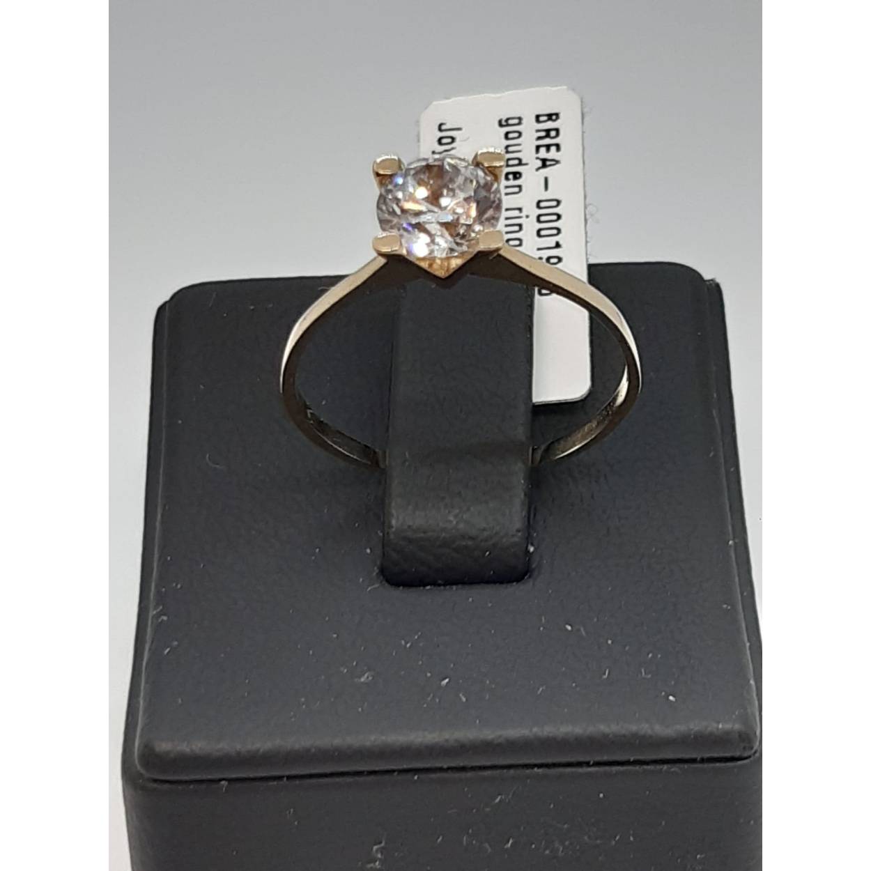 gouden ring 14kt met stenen