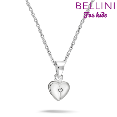 Hartje inclusief collier met zirkonia mat en glas