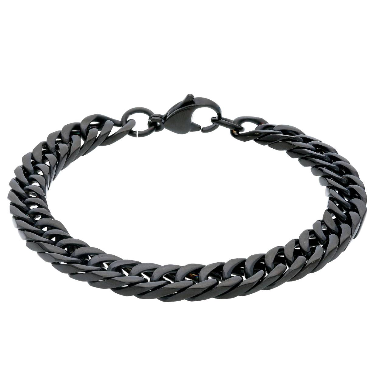 zwart armband staal heren