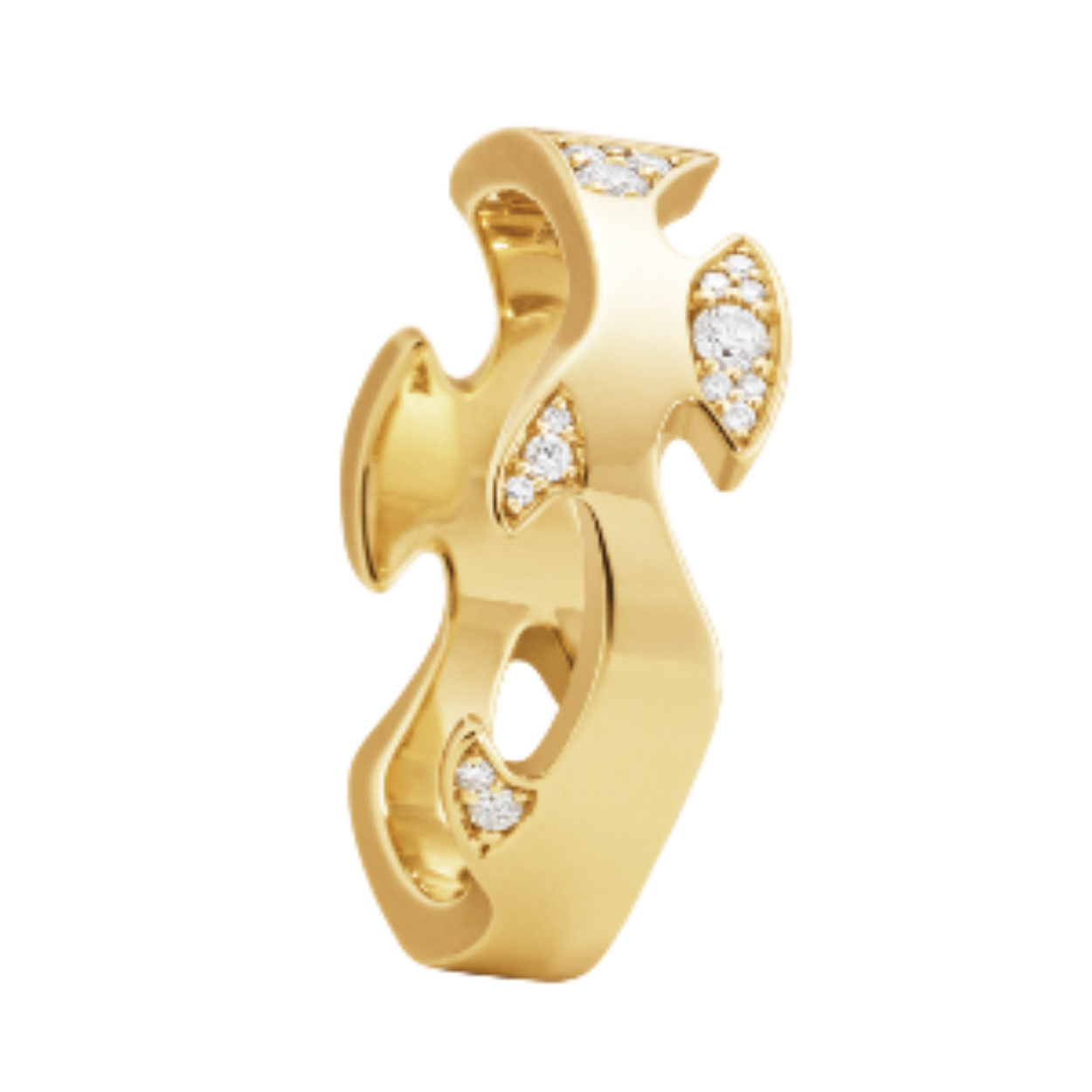 GG FUSION  KOPPEL  MIDDEN RING MET DIAMANT, CENTRE NINA