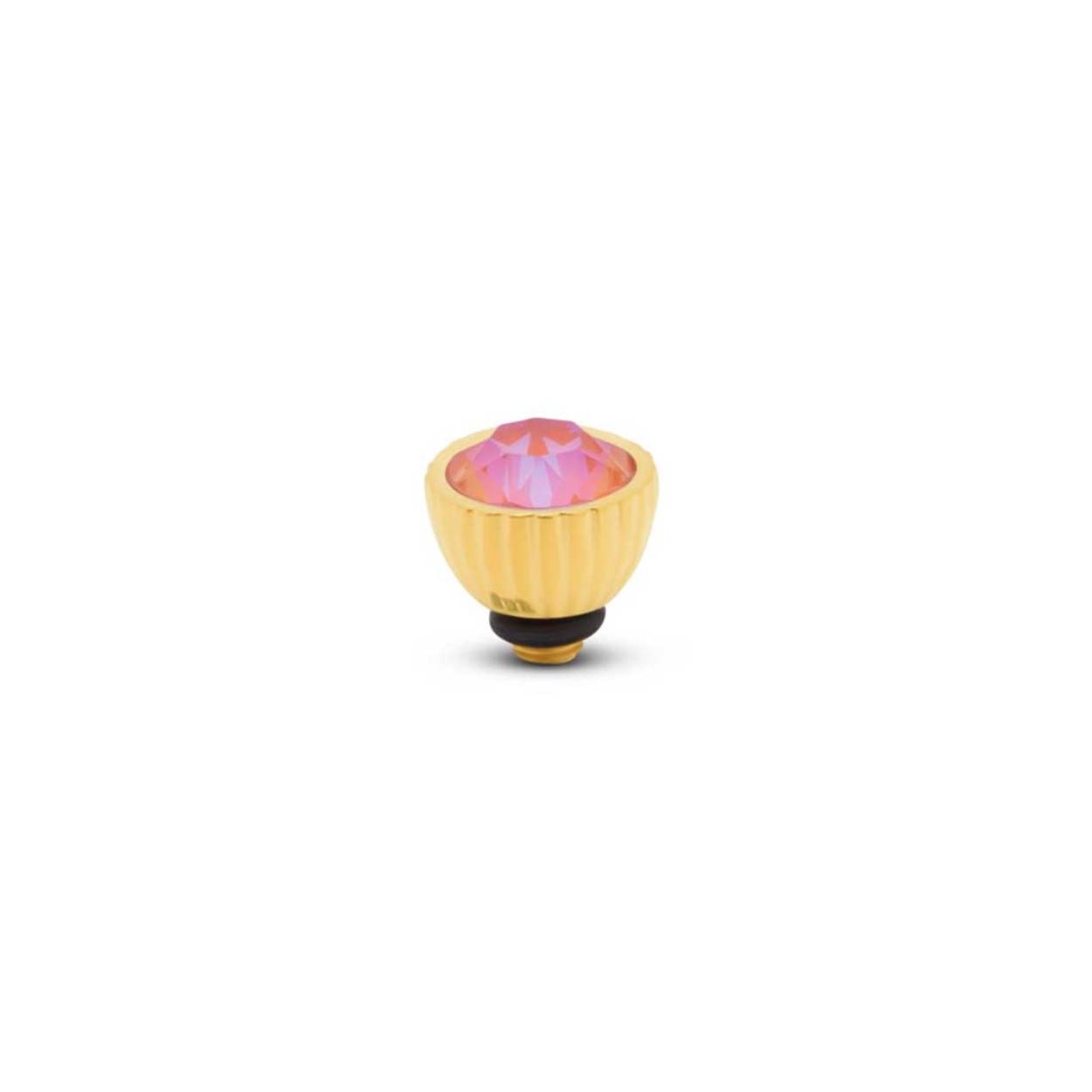 Het Melano Twisted Sunshine steentje uit de limited High Summer collectie heeft een gestreepte zijkant. De steentjes zijn 8 mm breed.