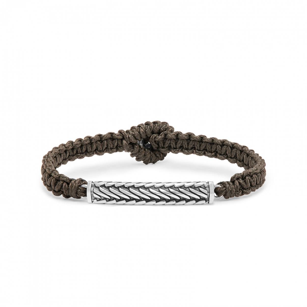 armband  zilver/paracord
