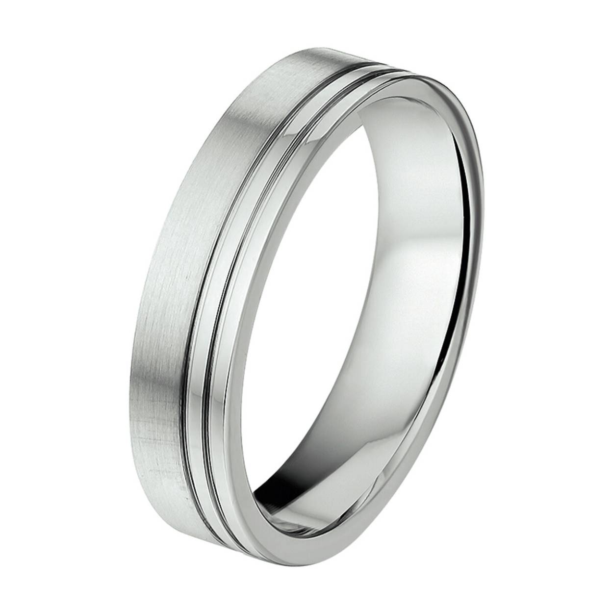 Edelstalen relatiering met een breedte van 5.5mm.