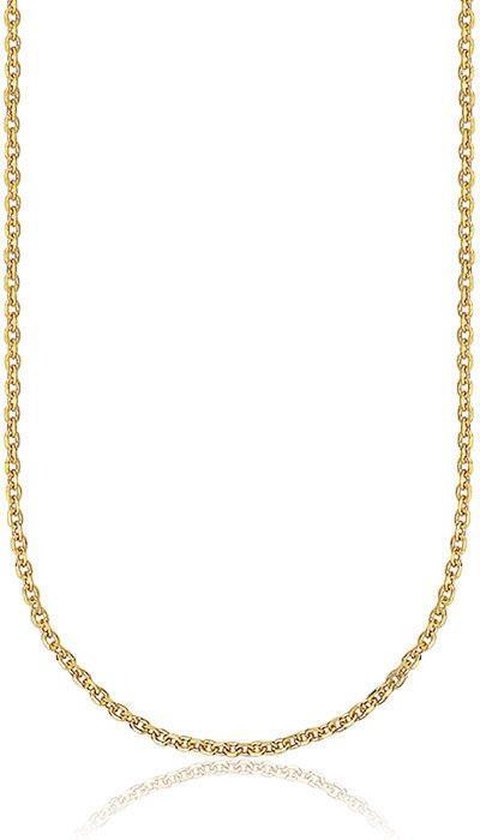 ZINZI zilveren anker ketting gold plated. Kies zelf de lengte die bij je past: 42, 45, 60, 70, 80 of 90cm.