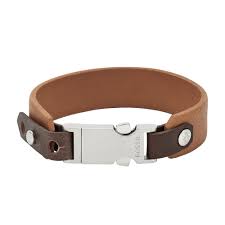 Heren armband bruin leer 18-20cm verstelbaar