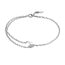 dames armband staal 19-22cm met zirkonia
