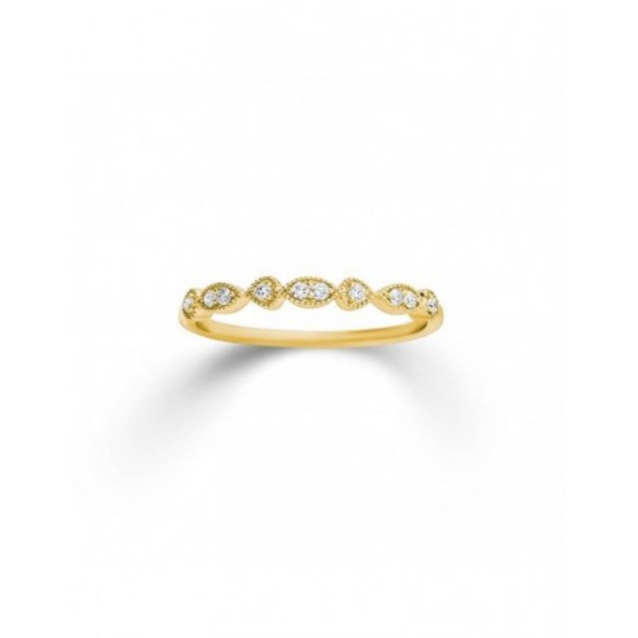 Geelgouden ring met diamant 0,10 Carat