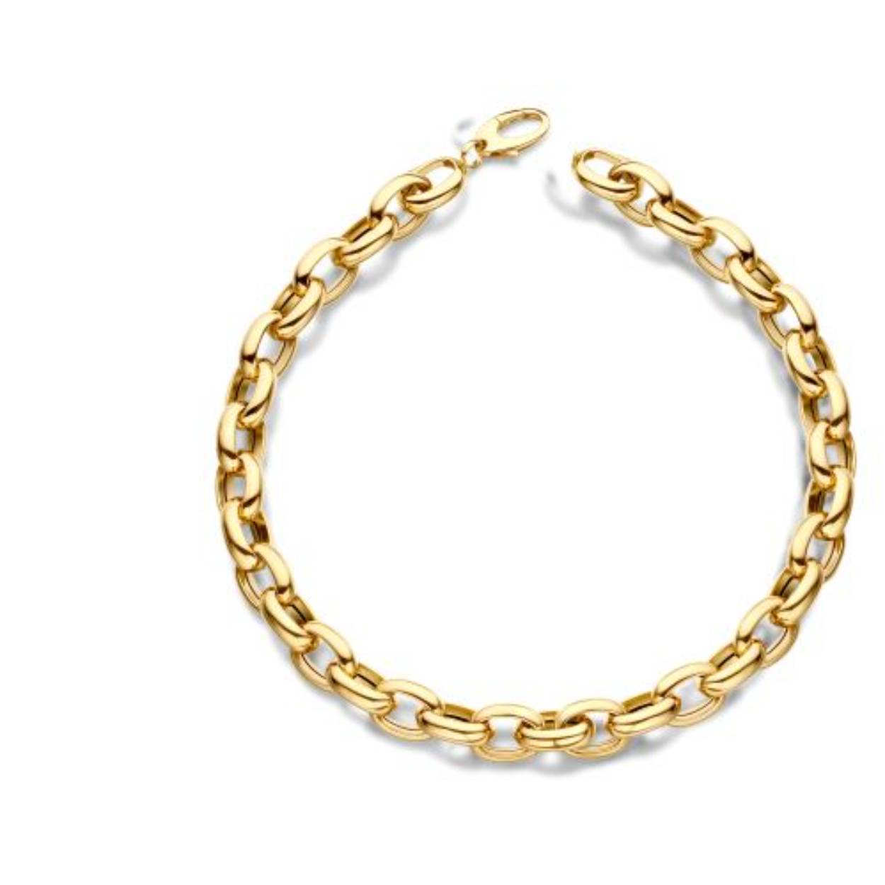 14krt gouden fantasiecollier. 

Tevens leverbaar met bijpassende armband.