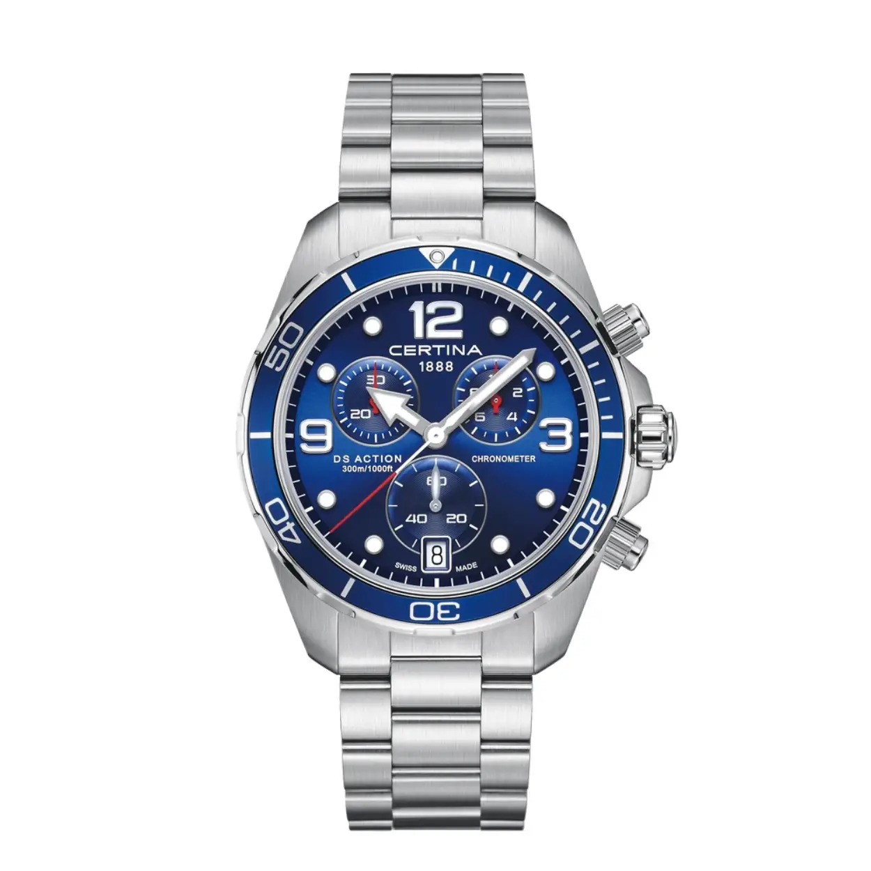 Certina DS Action COSC Chronograaf

Artikelnummer C0324341104700

Collectie - Certina DS Action, Herenhorloges

Tijdsweergave Analoog

Uurwerk Quartz

Tijdfuncties Datum

Overige Functies Stopwatch, Duikersring

Kastvorm Rond

Kastmateriaal Staal

Kastkleur Metaal Wit

Wijzerplaat Blauw

Glas Saffierglas

Waterdichtheid 300m

Horlogeband Staal

Bandkleur Metaal Wit

Sluiting Vouwsluiting

Bijzonderheden COSC, Schroefkroon

Kasthoogte 43 mm

Kastbreedte 43 mm

Bandaanzet 21 mm