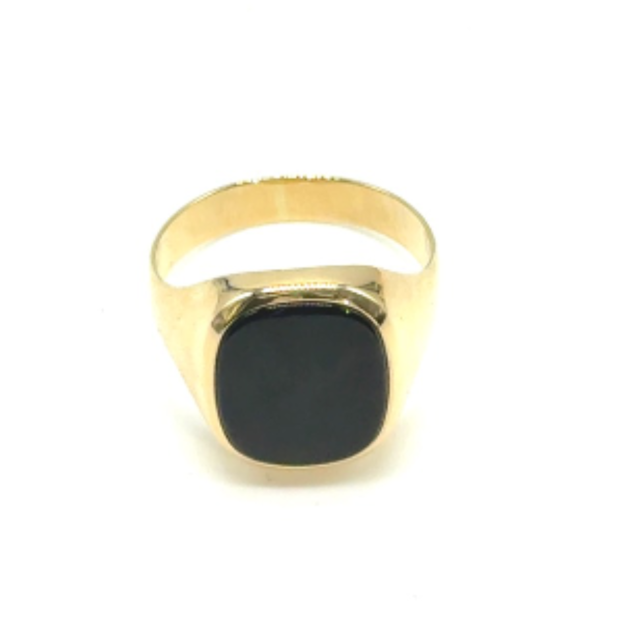 14k gouden heren zegelring met een onyx steen. ca 5.5 gram.