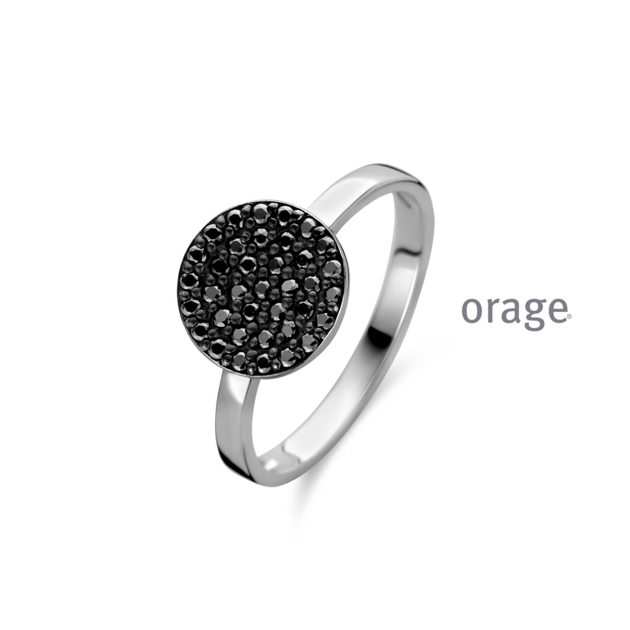 Zilveren ring met zwarte zirkonium steentjes van Orage
Maat: 54 (Niet uw maat? Wij bestellen deze ring graag voor u in de juiste maat)