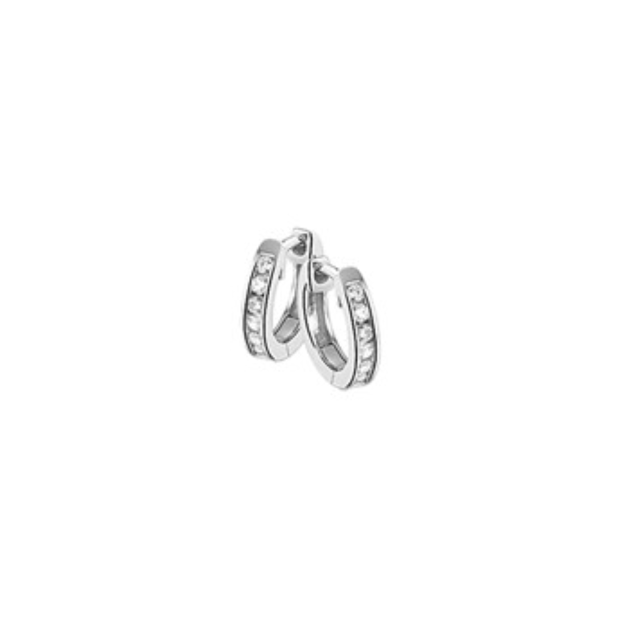Oorringen Zilv12.5x2.5mm zirk