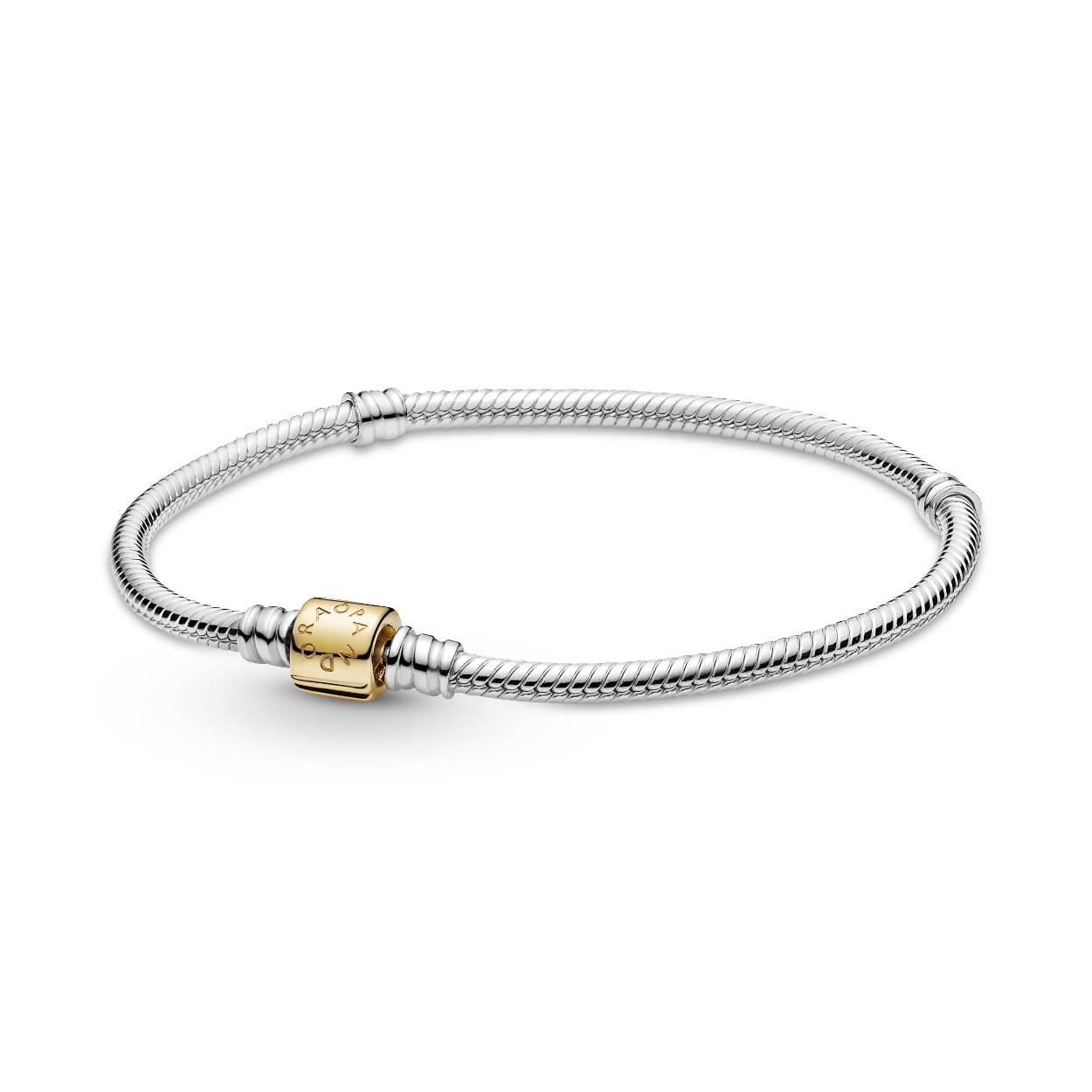 Pandora armband zilver met gouden sluiting 14k - 599347C00-19