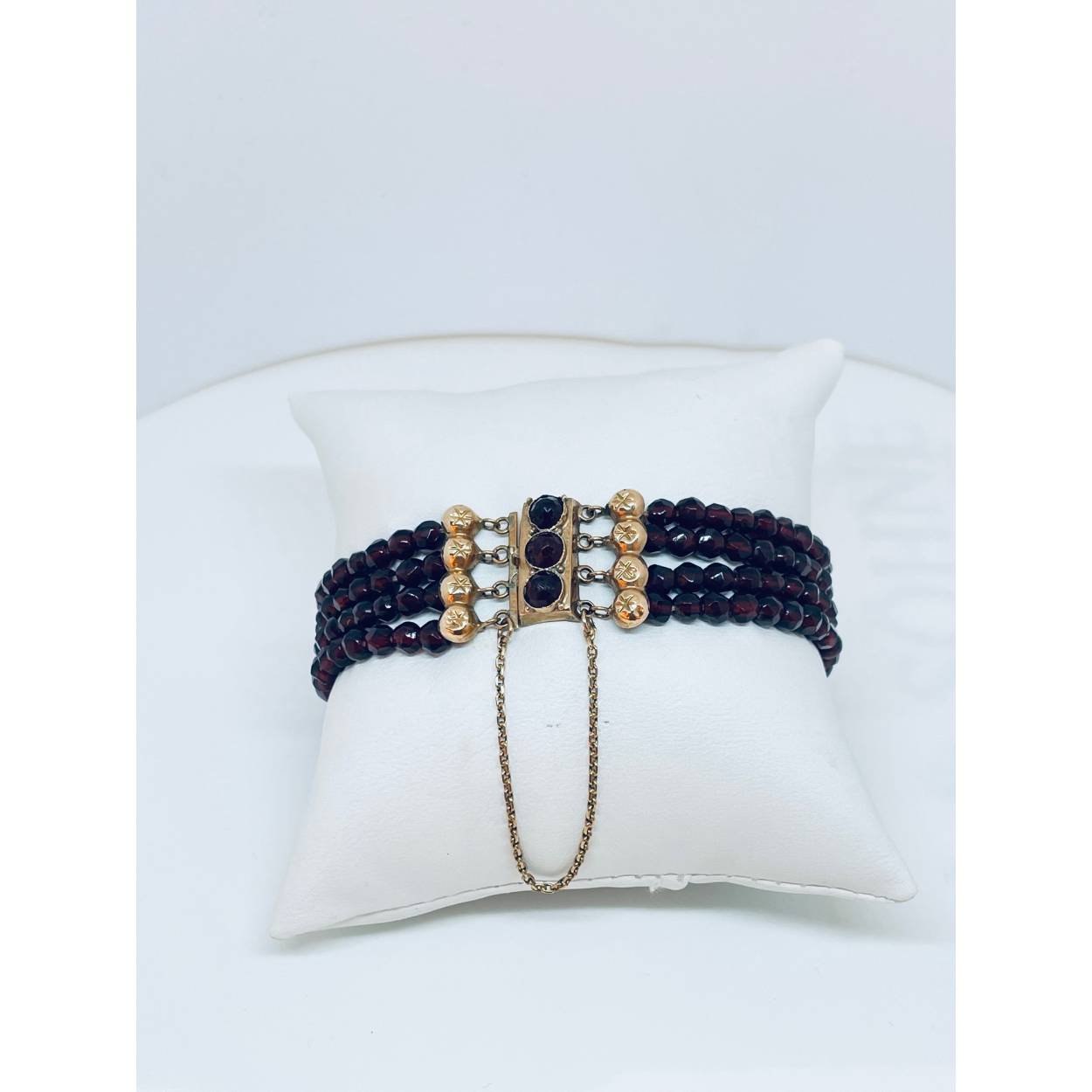 14 krt gouden granaat armband