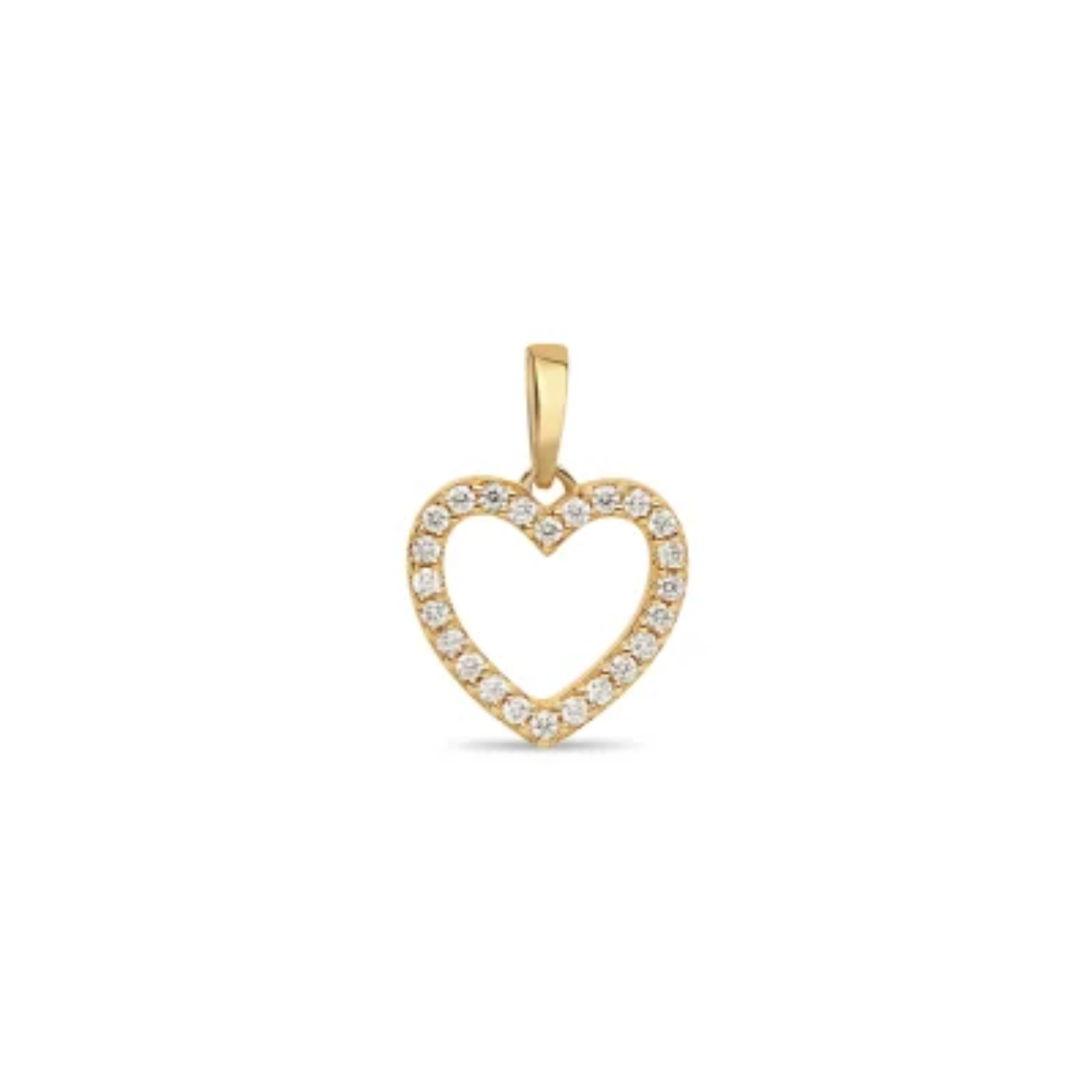 geel gouden hart met diamant