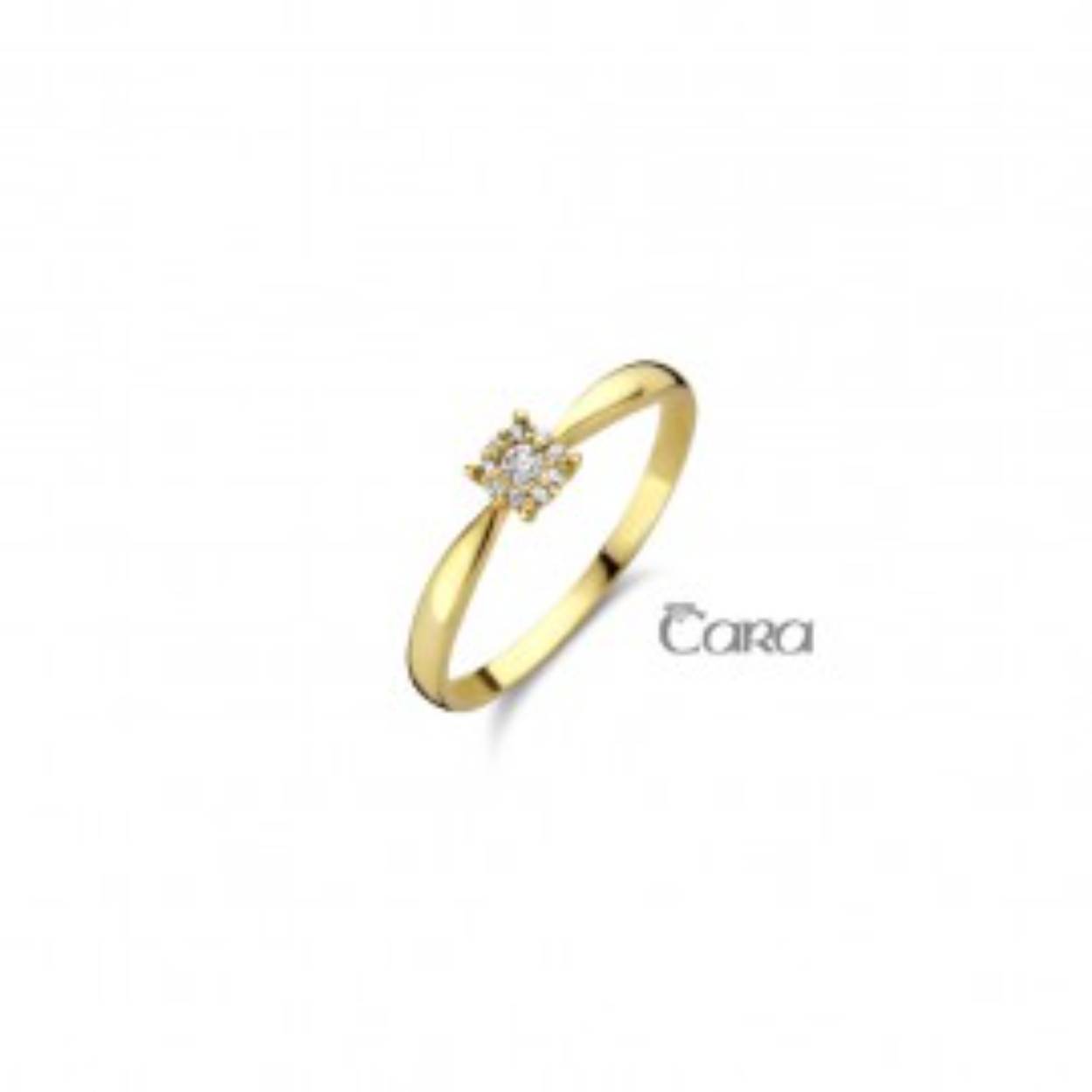 Cara solitair goud 18k zirconia 