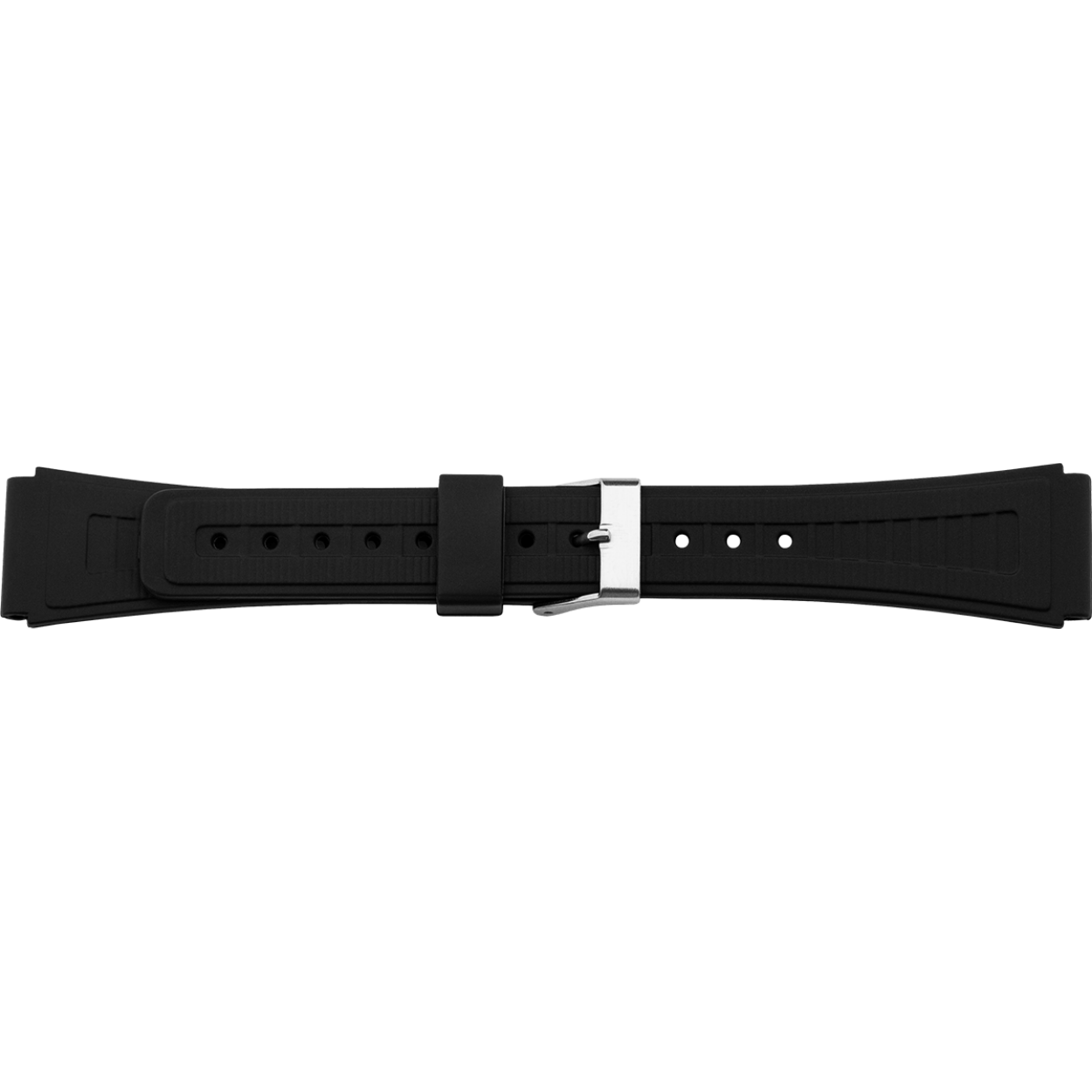 horlogeband kunststof zwart 20mm