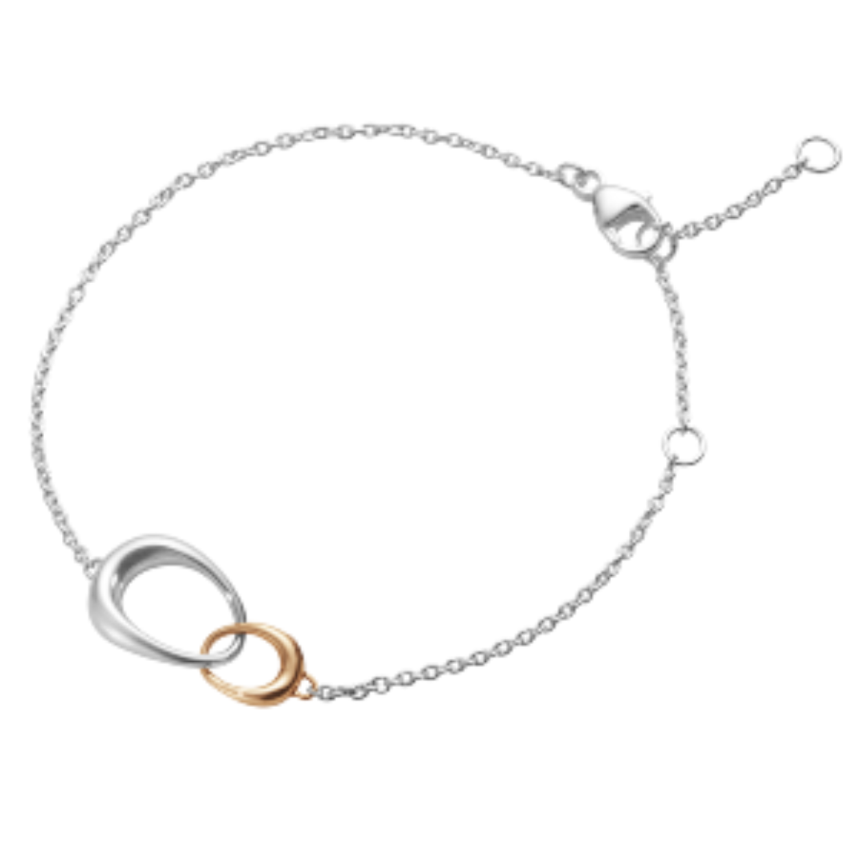 OFFSPRING armband, STERLING ZILVER MET ROSEGOUD 18 KT
