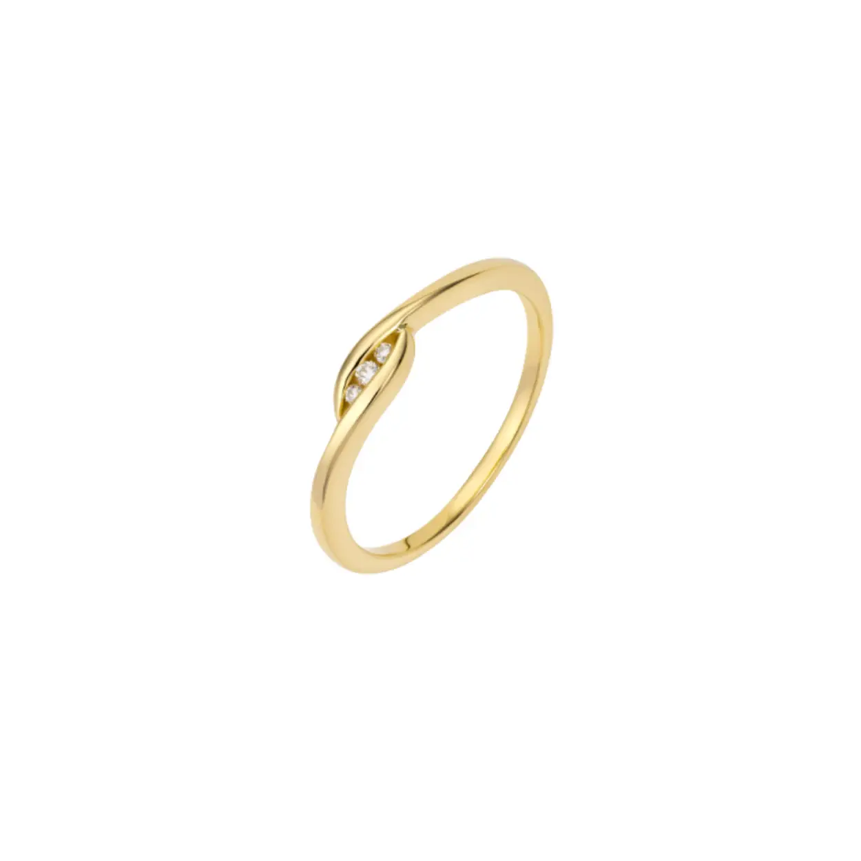Gouden dames ring met diamant