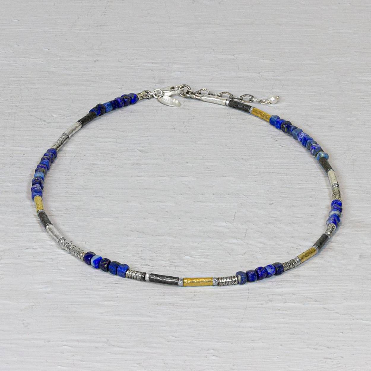 Jeh Jewels Collier buisjes met Lapis Goldfilled 20971