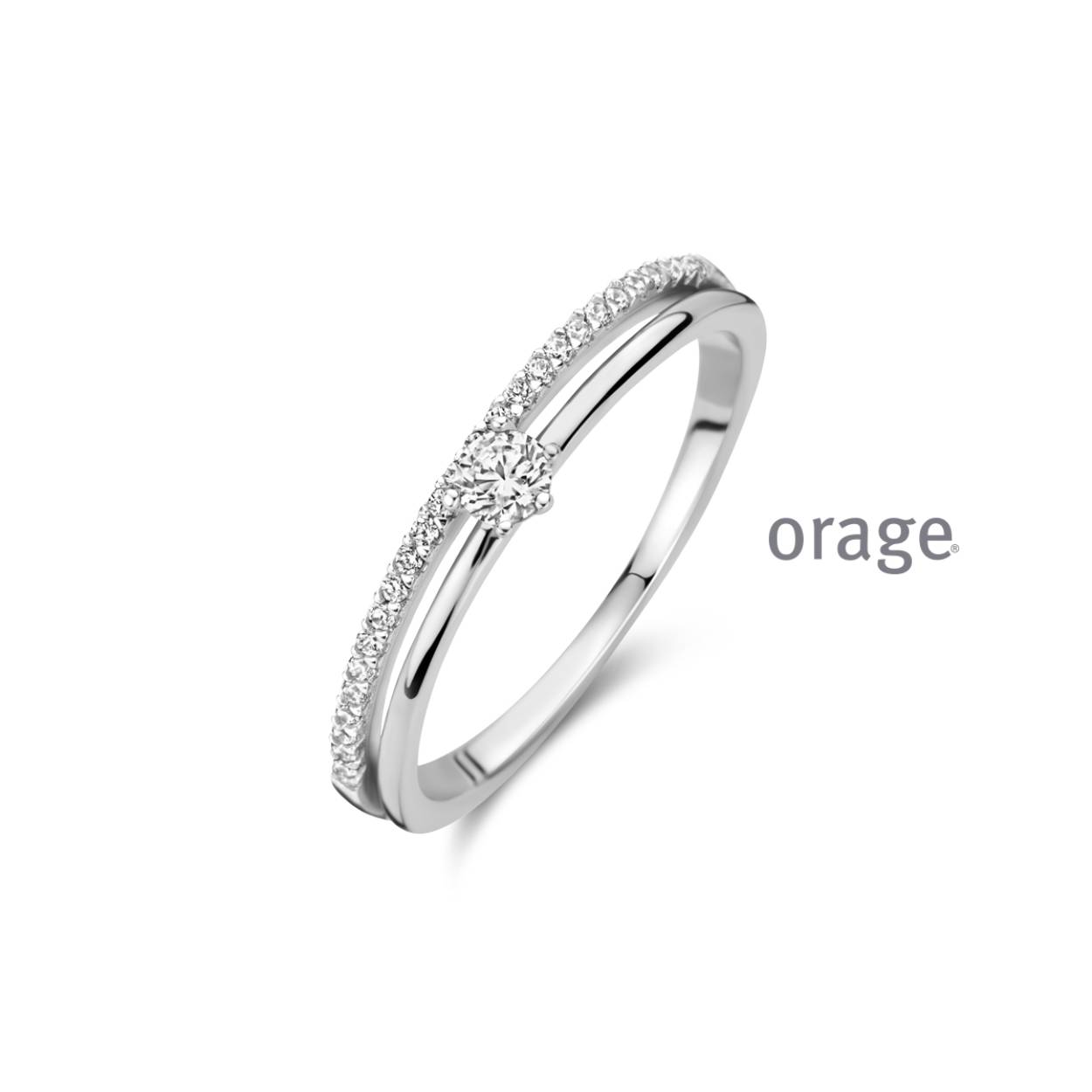 Orage Ring zilver zirconia - AW253
