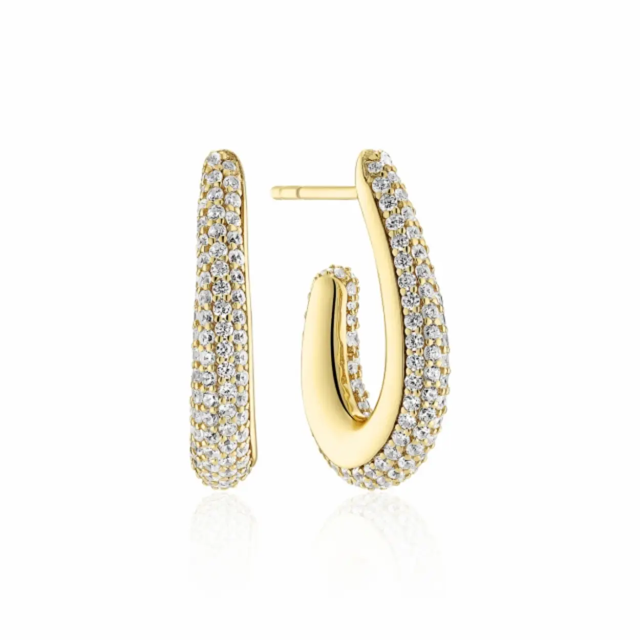 Sif Jakobs oorringen 'Goccia Parvus' SJ-E2486-CZ-YG
zilver, 18 krt goldplated met zirkonia's 