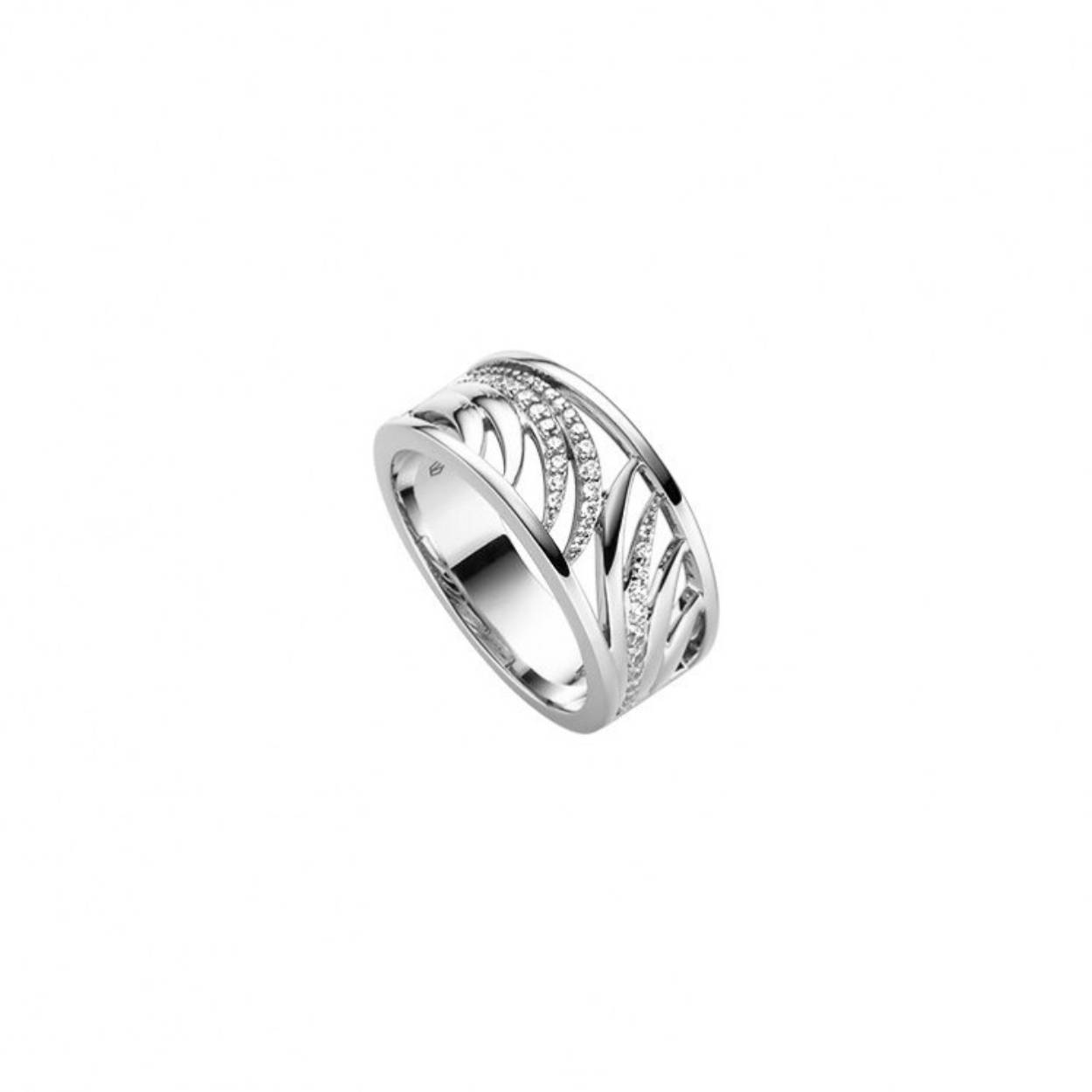 Prachtige zilveren ring van Viventy met zirkonia, maat 54. 