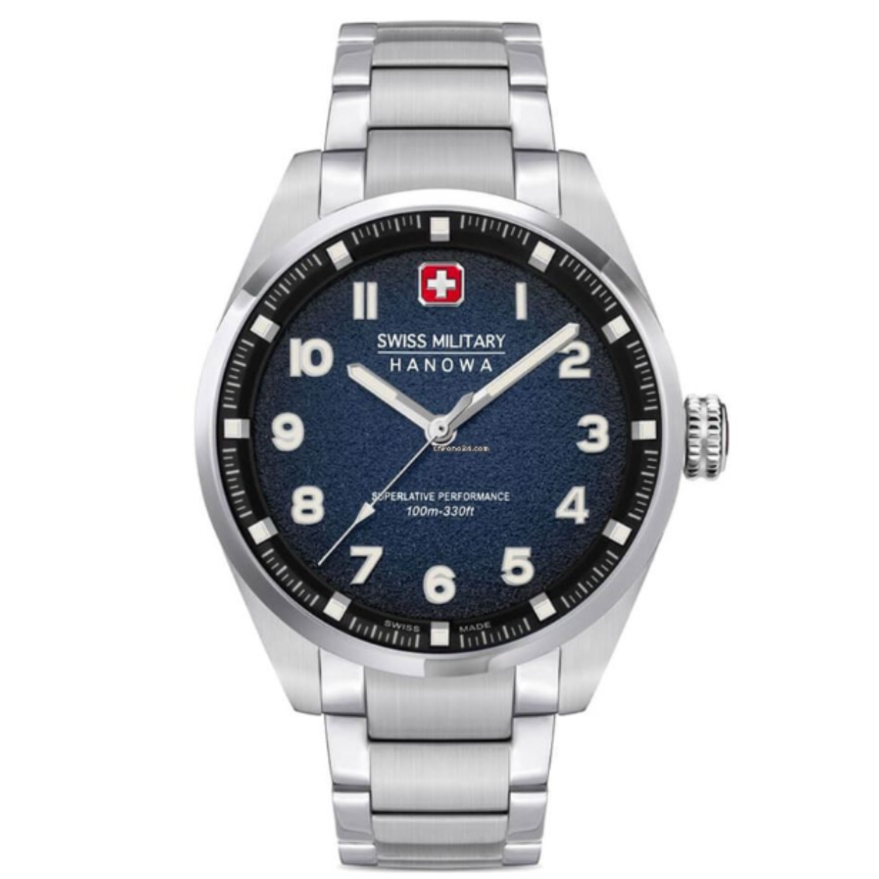 Dit is een horloge van het merk Swiss Military Hanowa gemaakt voor heren.
De specificaties zijn als volgt:
Kastmaat: 42
Waterdichtheid: 10 ATM / 100 Meter / 330 Feet
Dit horloge heeft de volgende functies/eigenschappen:
Datumaanduiding