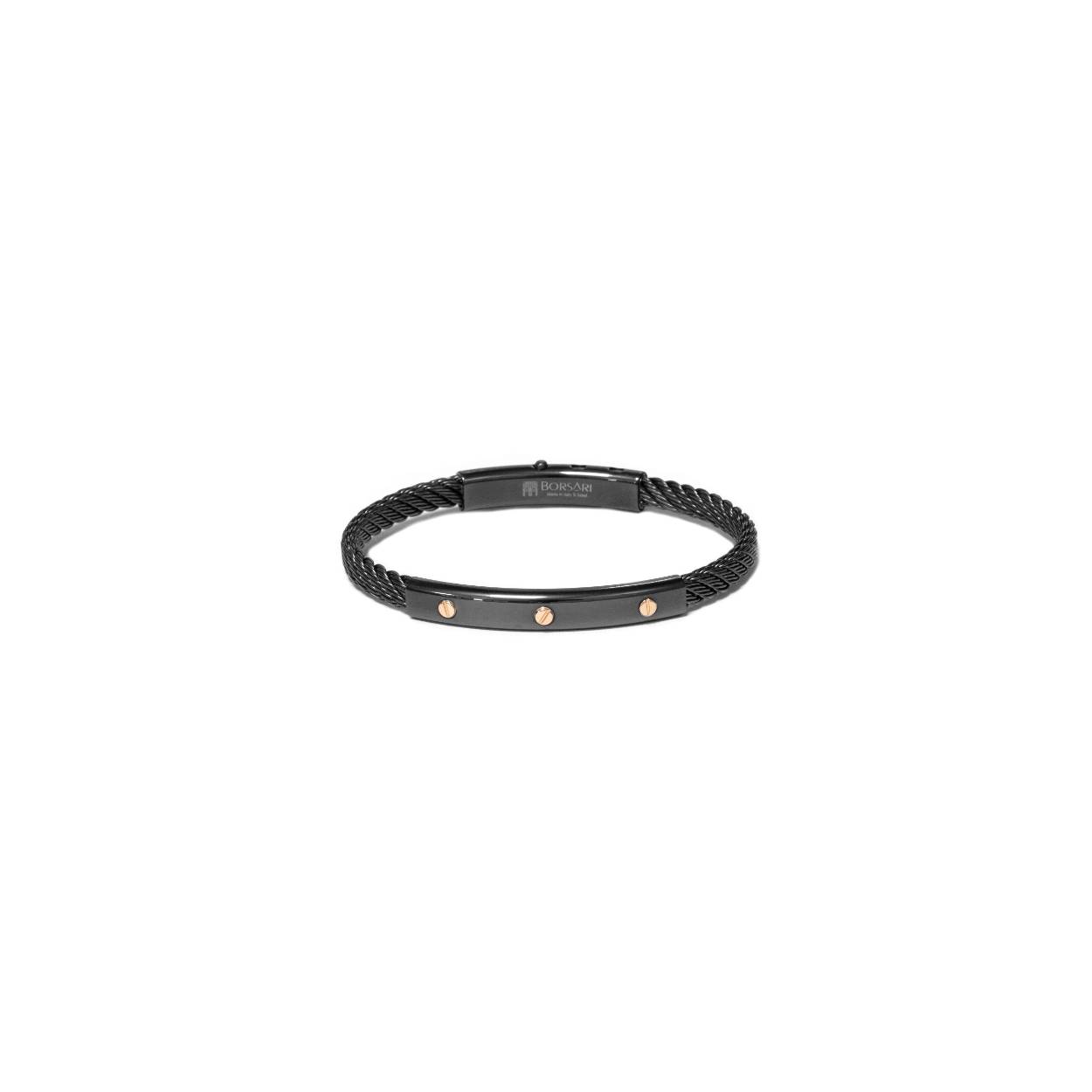 Borsari Gioielli armband edelstaal +18 krt / PVD gecoat 