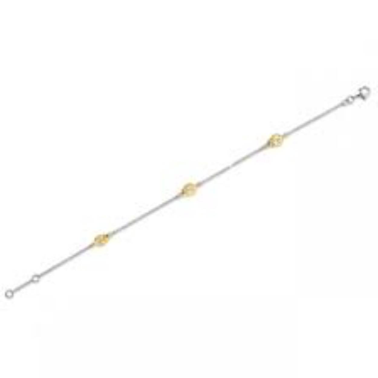 Moments armband zilver/geelverguld. lengte 19cm