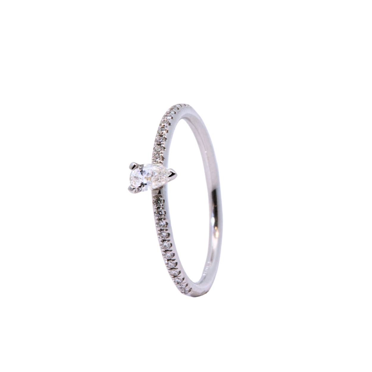 Ring in witgoud 1,67gr - 0,24ct