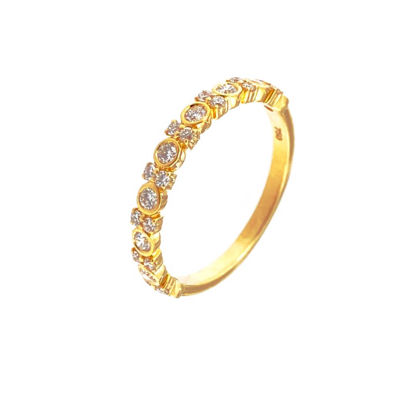 Ring geel goud 18 kt + 0.36ct briljant
