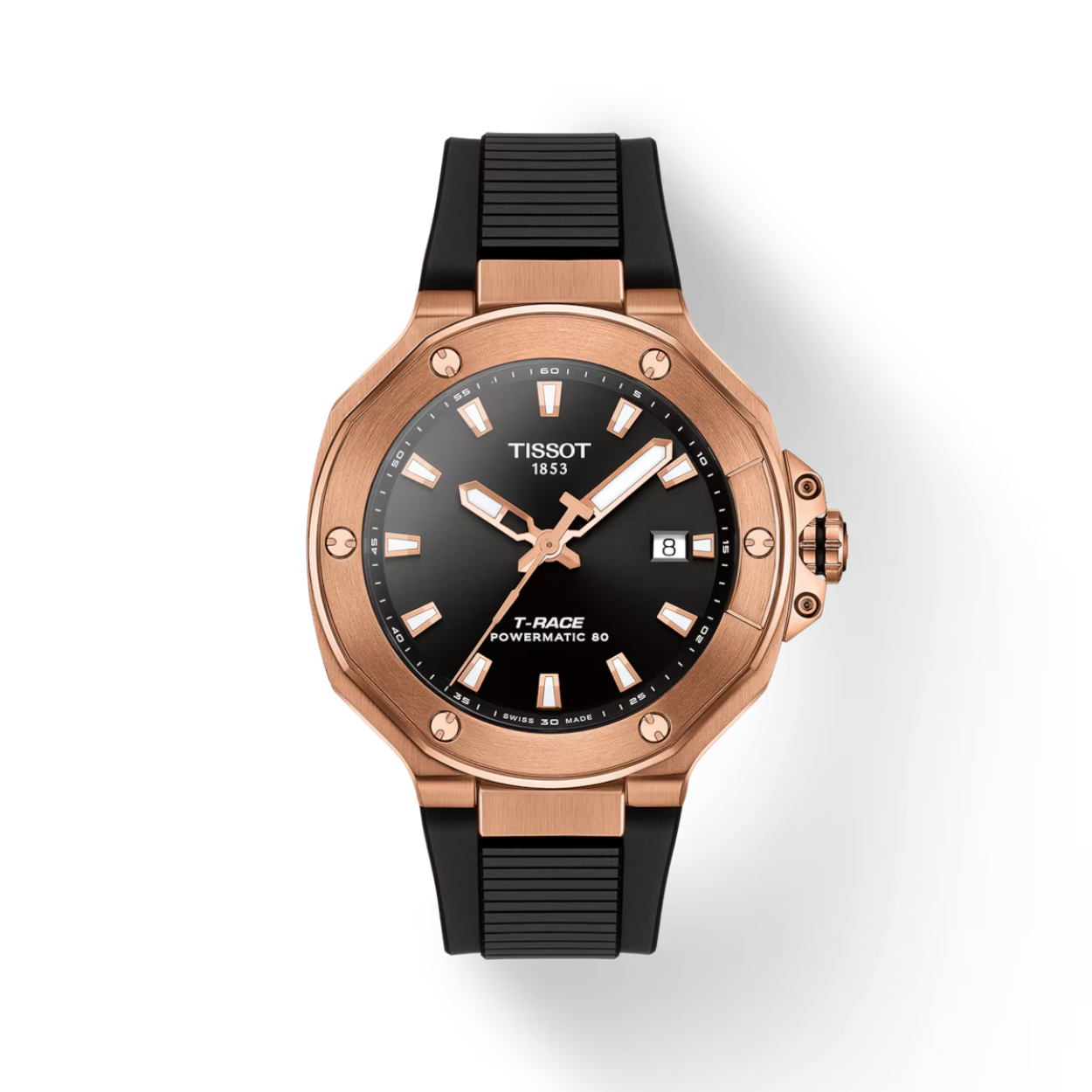 Het Tissot horloge uit de T-Race collectie is meer dan zomaar een horloge - het belichaamt een levensstijl en passie voor motoren. Met zijn transparante achterkant biedt het een fascinerend inzicht in precisiehorlogemakerij, aangedreven door de Powermatic 80 met Nivachron balansveer. Dit automatische horloge zet nieuwe normen voor innovatie en passie op de weg. Het inspirerende ontwerp van de lunette en de kroonbescherming van de remschijven en remklauwen creëert een uniek design dat motorsport en innovatie perfect combineert. De zwarte wijzerplaat, roestvrijstalen lunette en zwarte rubberen band geven dit horloge een moderne en sportieve look. Beleef een rijervaring met het Tissot horloge uit de T-Race collectie, waarbij elke seconde telt en het enthousiasme voor de motorsport voelbaar is. Toon je passie om je pols en definieer je eigen stijl met dit exclusieve horloge van Tissot.