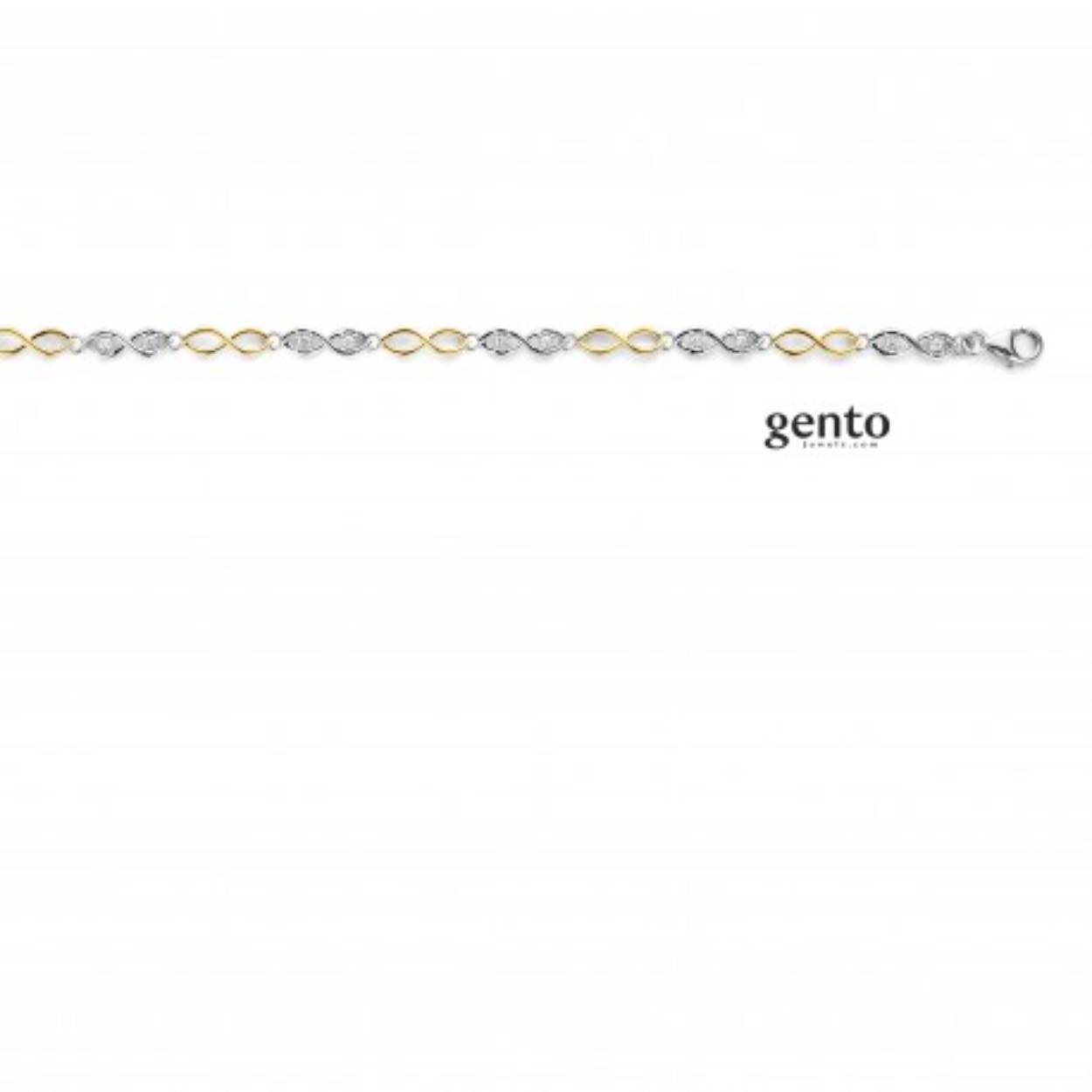 ARMBAND 925 RHOD BI-COLOR CZ A71A00