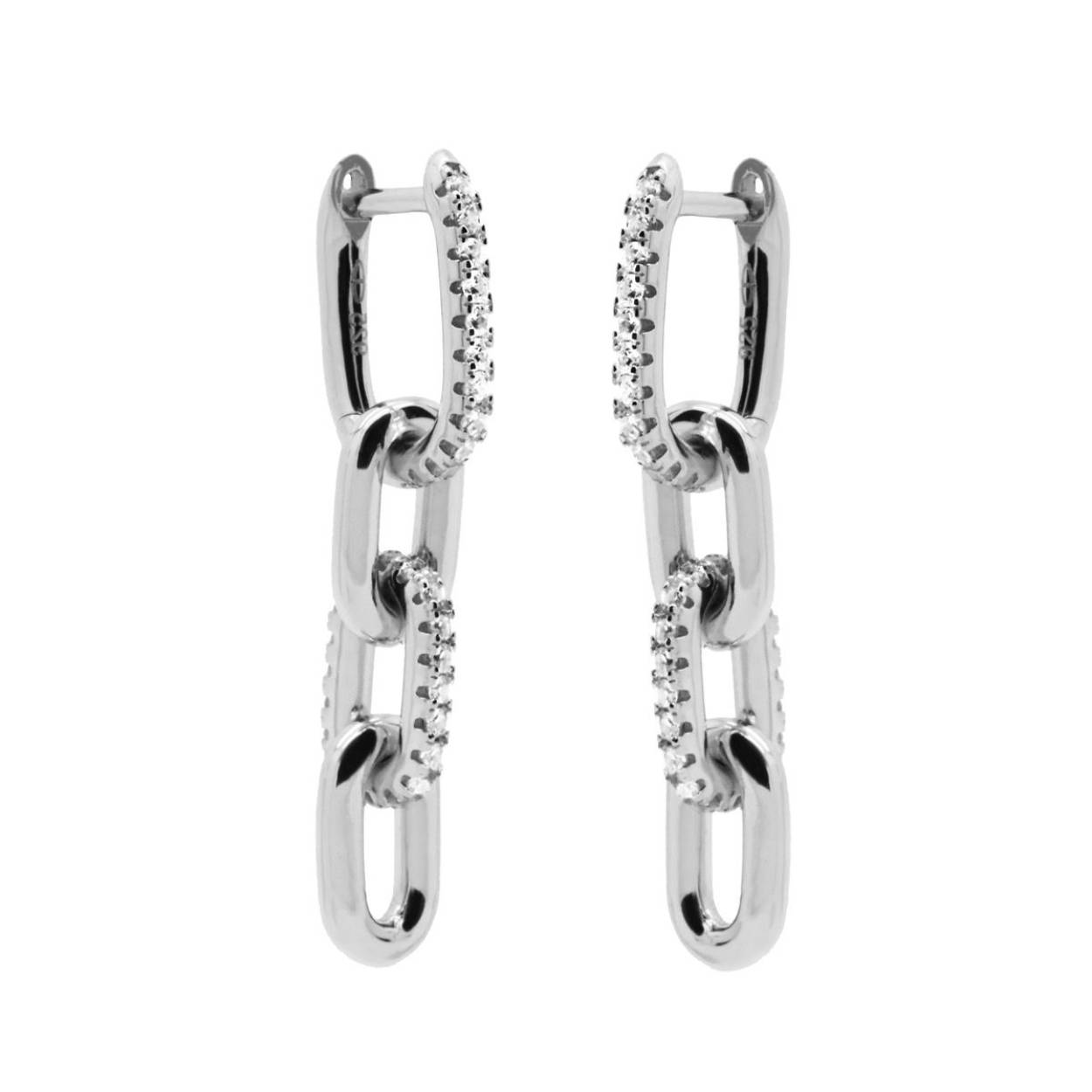 H368S Karma oorringen | zilver | zirkonia