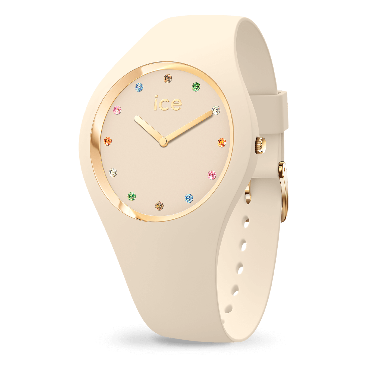 De nude trend heeft zijn weg gevonden naar de ICE cosmos-collectie met de nieuwe ICE cosmos almond skin shades. De sobere charme van een nude bandje in combinatie met de vrouwelijkheid van een wijzerplaat versierd met enkele gekleurde kristallen garandeert een chique en elegante look! Met dit horloge kan je overal naartoe: naar het werk of op vakantie, naar een feestje of op restaurant!

