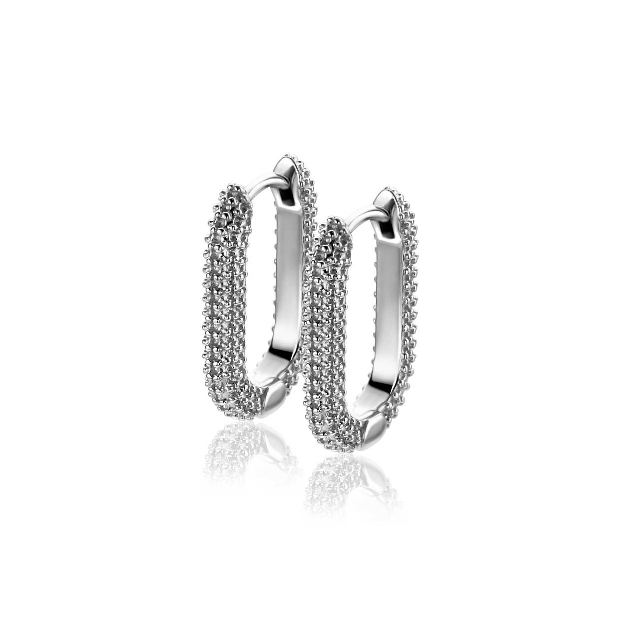 ZINZI zilveren oorringen (20x3mm) in ovale vorm met verrassende bolletjes-structuur. Met luxe en gemakkelijke klapsluiting. Vervaardigd van eerste gehalte zilver (925) en voorzien van een extra rodiumlaag voor een langdurige glans.
