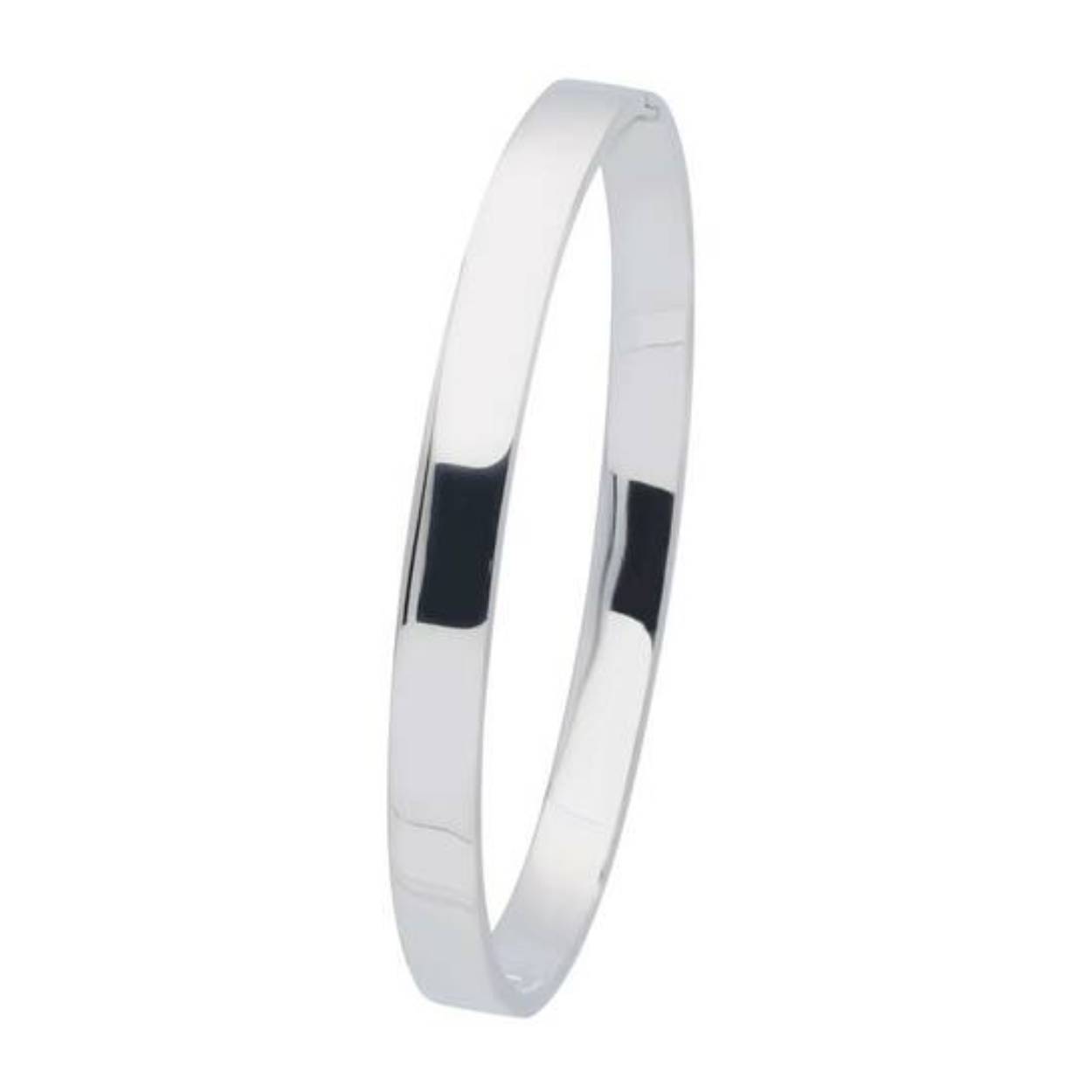 Zilveren Bangle 104115907 met Platte Band 7mm