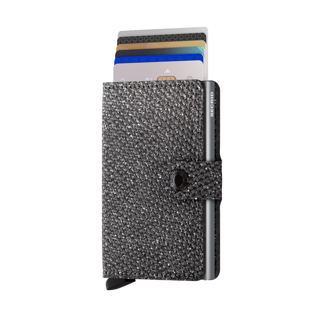 De perfecte alleskunner

Klein van formaat en verrassend groot in opslagcapaciteit. De Miniwallet combineert het beste van twee werelden. De omhulsel bevat bankbiljetten, bonnetjes en kaarten, terwijl de aluminium Cardprotector het mogelijk maakt om kaarten met één simpele beweging uit te schuiven en ze te beschermen tegen buigen, breken en ongewenste draadloze communicatie (RFID-safe).

Draagt
4 verdikte of 6 platte kaarten
4 extra kaarten
Bankbiljetten
Visitekaartjes
Bonnetjes
