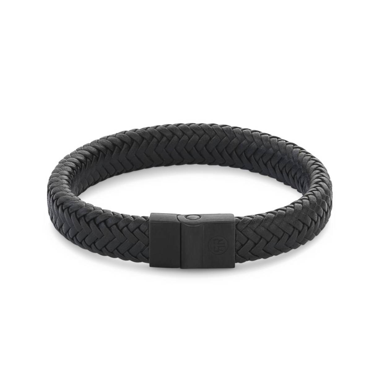 
Rebel & rose armband full metal herringbone black black M RR-M0020-B-M