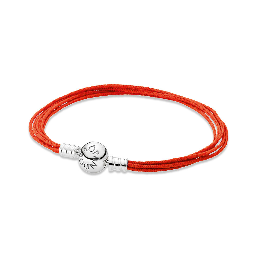 Pandora armband katoen oranje 17,5 cm