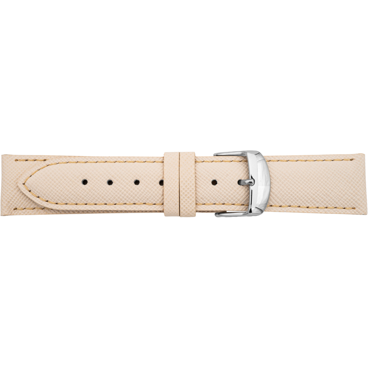 Horlogeband leder 019 saffiano grain apricot 22mm 